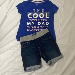 Arizona midi shorts and wonder nation top